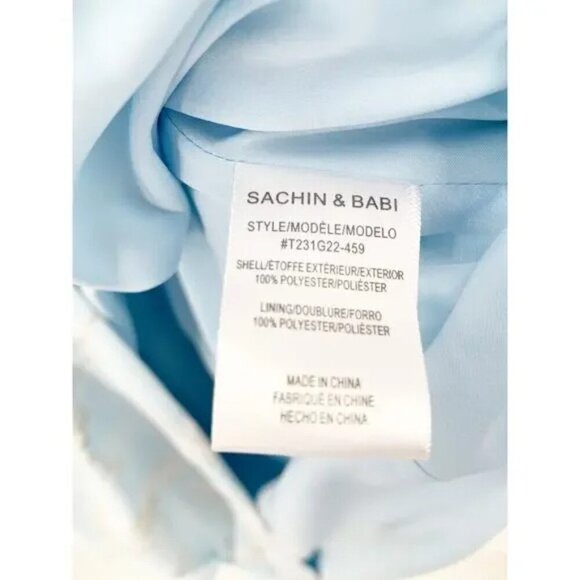 NWT SACHIN + BABI Dress Evening Gown NEW Zoe Ivory Sky Venetian Petals Floral - Picture 9 of 13